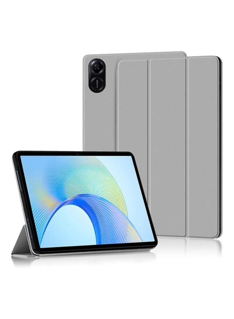 حالة متوافقة مع جهاز Honor Pad X9 بشاشة 11.5 بوصة المُMeghlقة عام 2023. هذه الحالة مُصنعة بتصميم رقيق خفيف الوزن من مادة TPU الجلدية المزودة بقاعدة لوضع الجهاز. كما أنها مقاومة للصدمات ومزودة بحماية